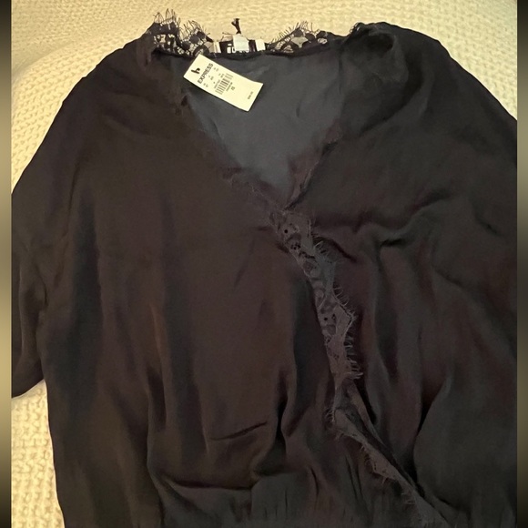Express blouse size XS NWT navy - Picture 2 of 3